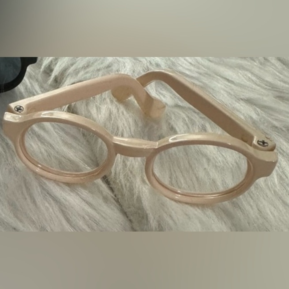 Beige Oval Frame Glasses for your LABUBU